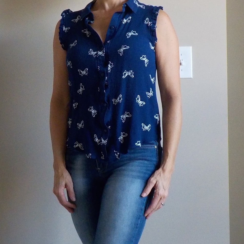 Lauren Conrad "Disney" Bow Blouse